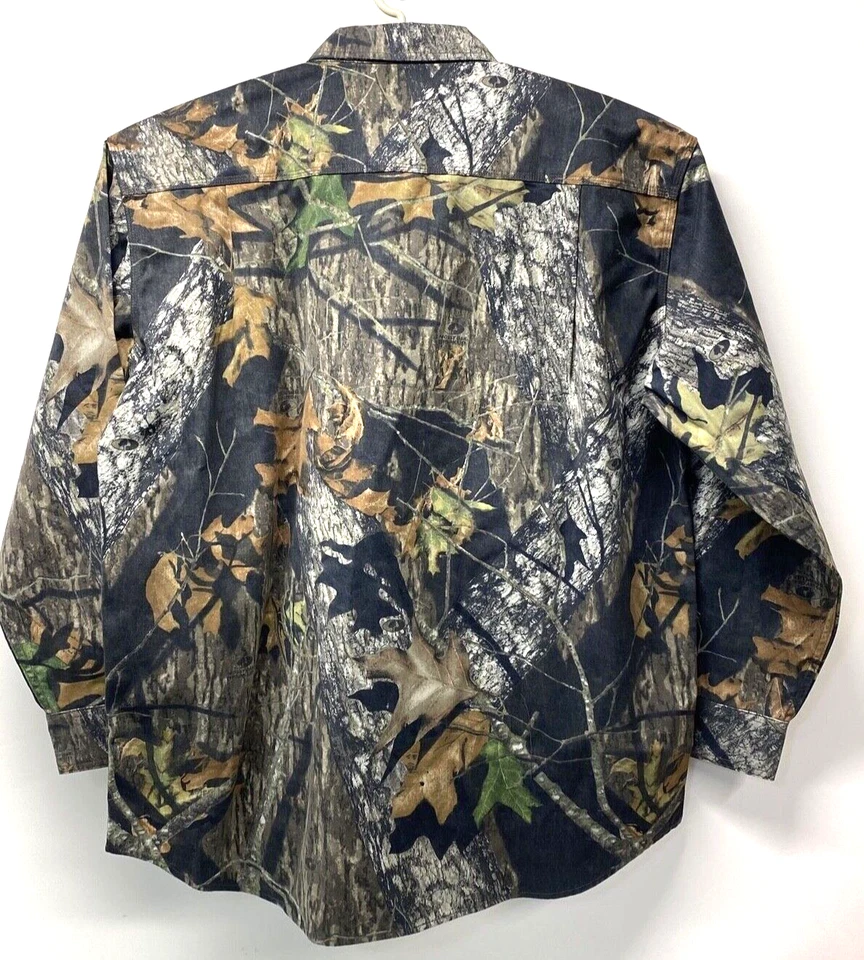 Mossy Oak Camo Explorer Long Sleeve Camp Shirt Adult Size 2XL Spare Bladder - Image 2 of 4