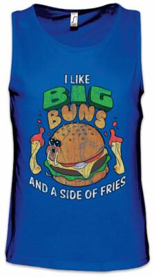 I Like Big Buns Herren Tank Top Grillen Barbecue Grill Chef Meister Burger BBQ