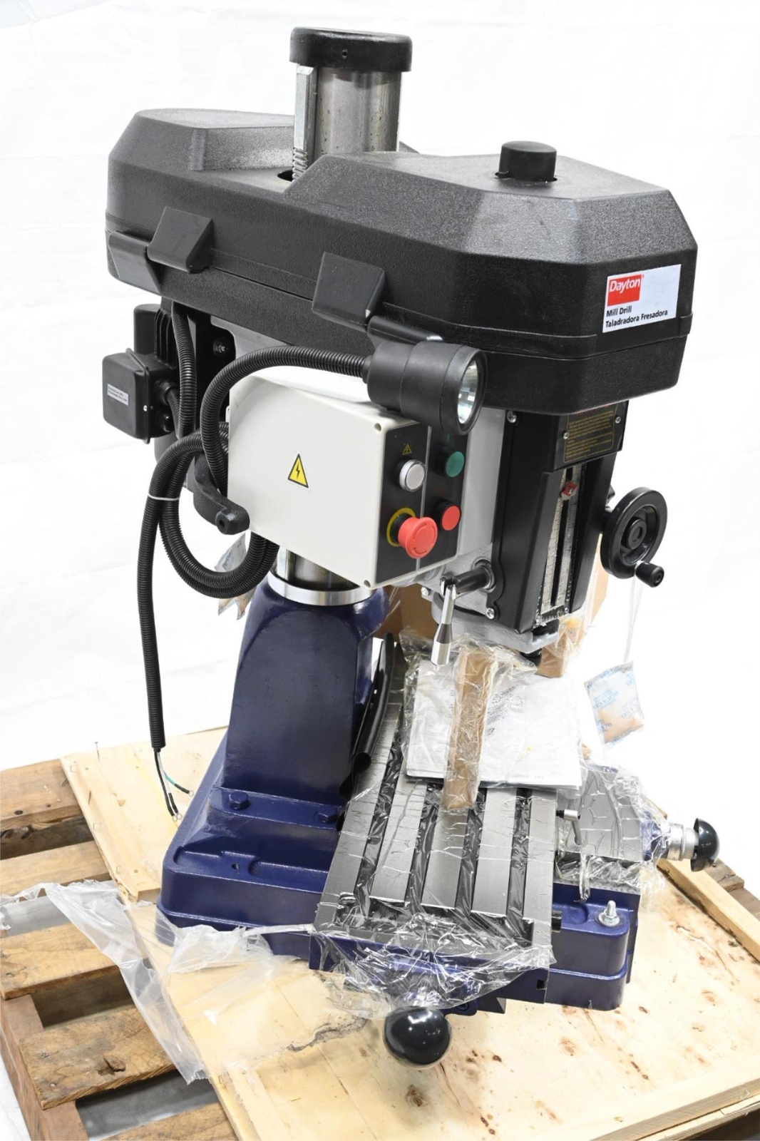 DAYTON Mill Drill Machine R8, 16 in Swing, 1 Phase, 120/240V, 2LKP9