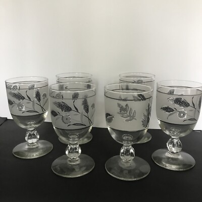 Wild Flower By Duz Crystal Wine Glasses/ Semi-Frosty Bowl/ Short Knob Stem