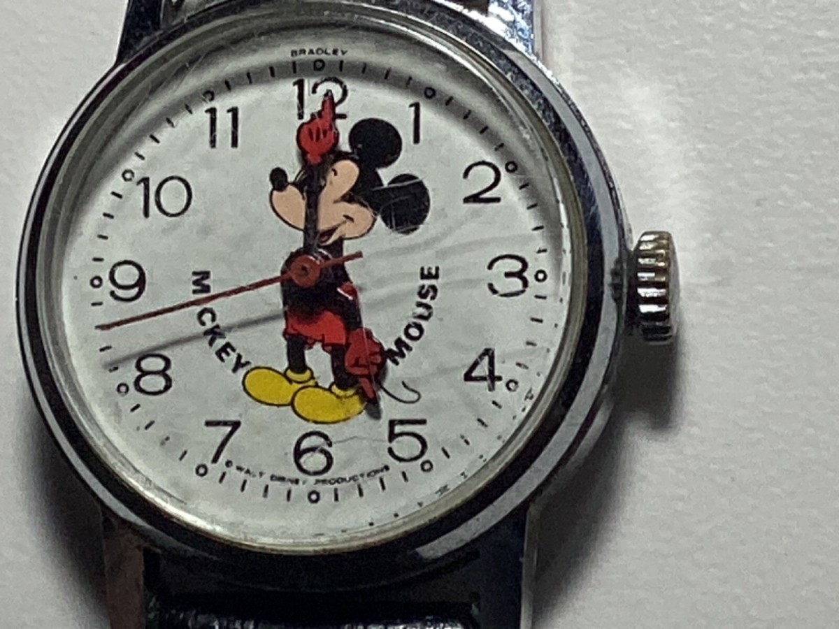 VTG Bradley Mickey Mouse Watch wind-up 029S 