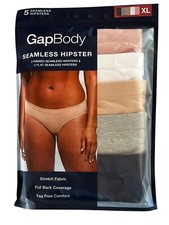 GapBody Seamless Hipster Womens XL Stretch Tag Free 5 Pack Full Back Coverage