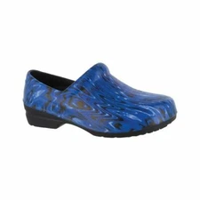 Easy Works By Easy Street Kris Slip Resistant Women's Clogs 10 Med Navy Ripple