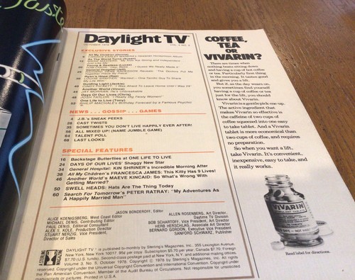 Daylight Tv Magazine October 1978 Volume Three Number Five Richard Dean Anderson - Bild 2 von 4