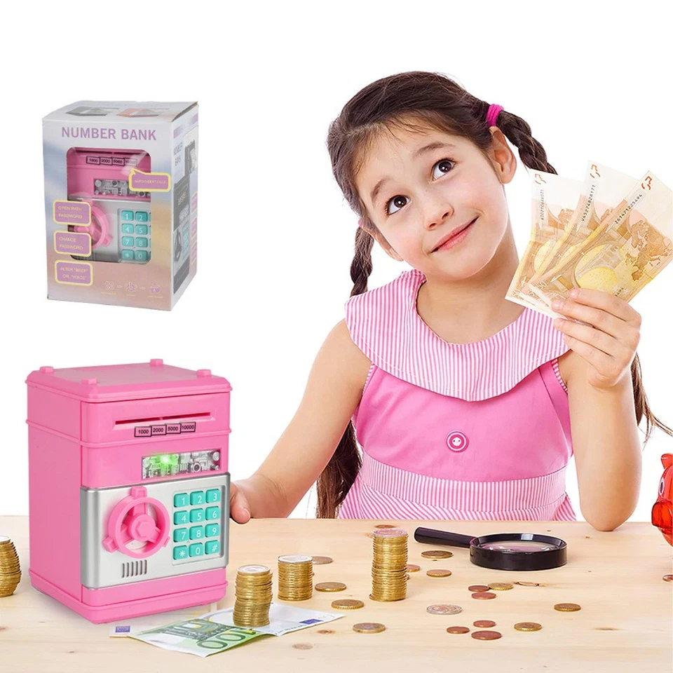 Elektronische ATM Spardose Geldautomat für Kinder Euro Münzen Sparschwein - Bild 4 von 4