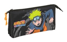 NARUTO   Triple Pencil Case, Children's Pencil Case, Ideal for School Children,