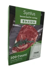 Syntus Puncture-Proof 8" x 12" Vacuum Food Sealer Bags for Sous Vide, 200 Count