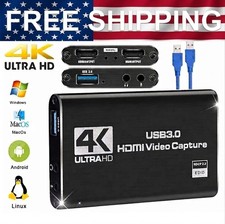 4K Audio Video Capture Card USB 3.0 HDMI Video Capture Device Full HD Recording
