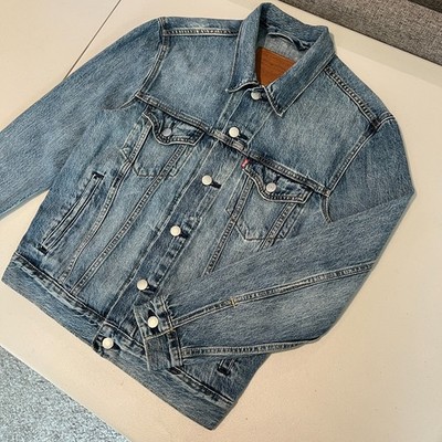 Levi's Denim Trucker Jacket Mens Small Premium Big E Light Wash 