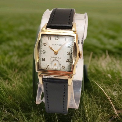Montre-bracelet Vintage Benrus 10 Carats Or – Pour Pièces, Ne Fonctionne Pas, à Réparer
