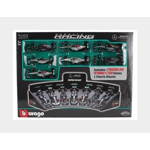 1:43 BURAGO Mercedes Gp Set F1 7X W05 W07 W10 W12 W13 W14 W15 BU38170-PACK7 - Immagine 2 di 2
