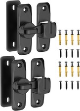 Versatile Black Door Latch - 2PCS Style  Safety for Barns, Gardens  More