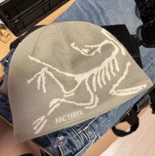 Arc'teryx Bird Head Wool Beanie Gray Toque Winter Ski Hat NWT Authentic