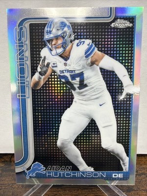 2025 Topps Chrome Aidan Hutchinson Lightboard Logo Refractor SP Lions Case Hit