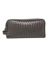 Pochette Bottega Veneta marrone intrecciato autentica