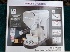 ProfiCook PC-ES/KA 1265 Siebträger Espressomaschine edelstahl 1360W 20bar Druck