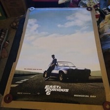 Fast & Furious 6 -one sheet original movie poster 27x40 Paul Walker double sided