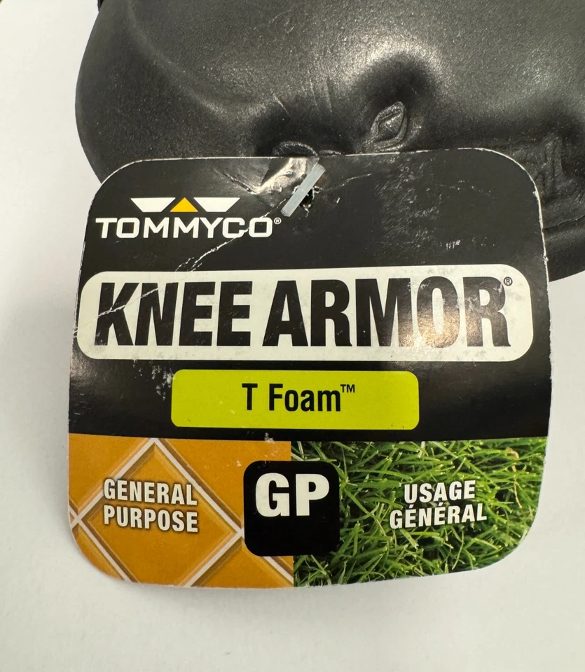 Rodilleras TommyCo armadura de rodilla espuma en T negras 1 par Foto 3 de 4