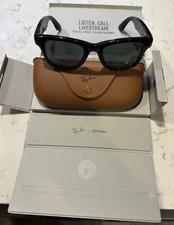 Ray-Ban Meta Wayfarer Smart Glasses RW4006 Black with Green Standard Lenses