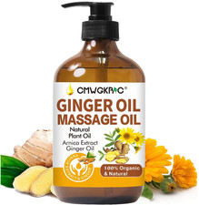 Ginger Oil,Ginger Massage Oil for Lymphatic Drainage,Natural Body Oil for Skin,A