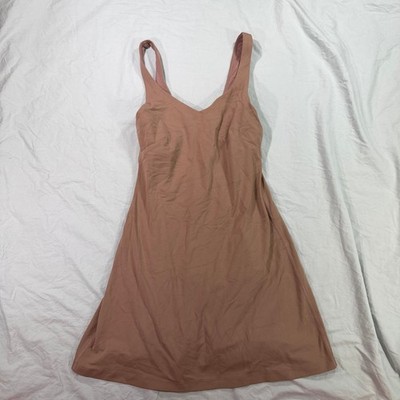 Lululemon Align Dress Pink Haze Mauve Nulu Athletic Tennis Dress Womens Sz 2