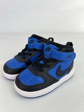 Nike Toddler Court Borough Mid 2 Sneakers Size 6C Shoes Game Royal Blue Black