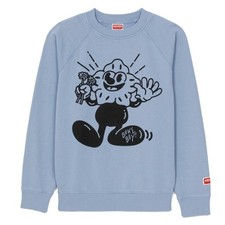 Kenzo Boke Boy Flower Graphic Light Blue Sweatshirt