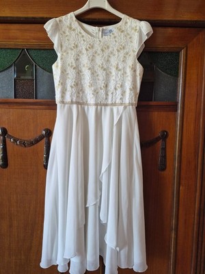 Happy Girls Festkleid weiß 152 Polyester wunderbar fallend, auch mit Bolero