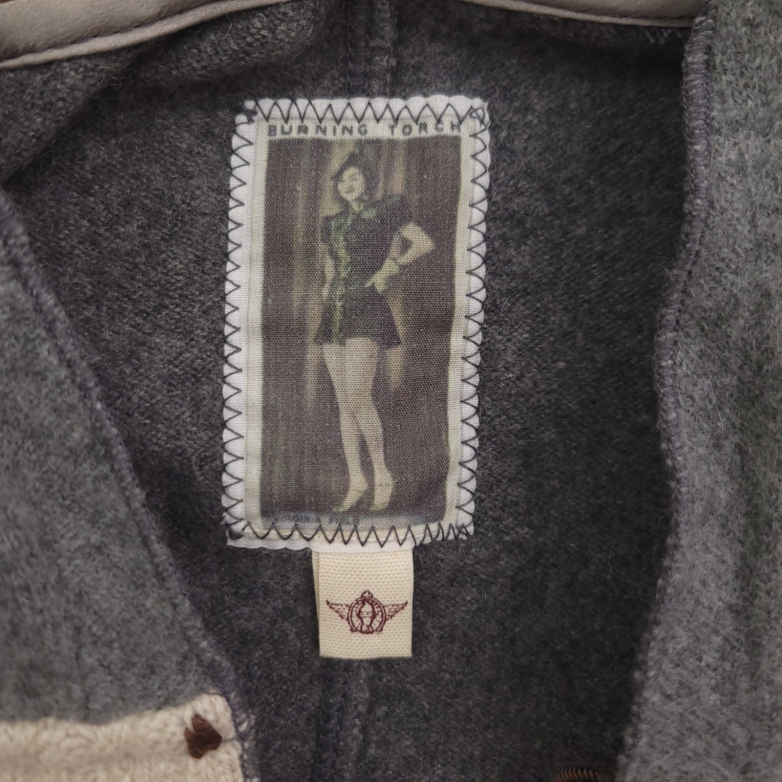 Burning Torch Anthropology Patchwork Long Cardiga… - image 3