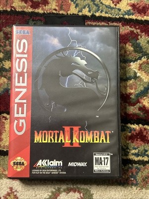Mortal Kombat II (Sega Genesis, 1994) No Manual Tested with Case