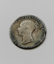 Queen Victoria 1842 four pence silver coin (Groat) V. F. Condition.