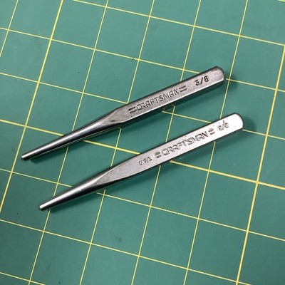 2 Vintage Craftsman Center Punches 42861 WF 3/8  USA
