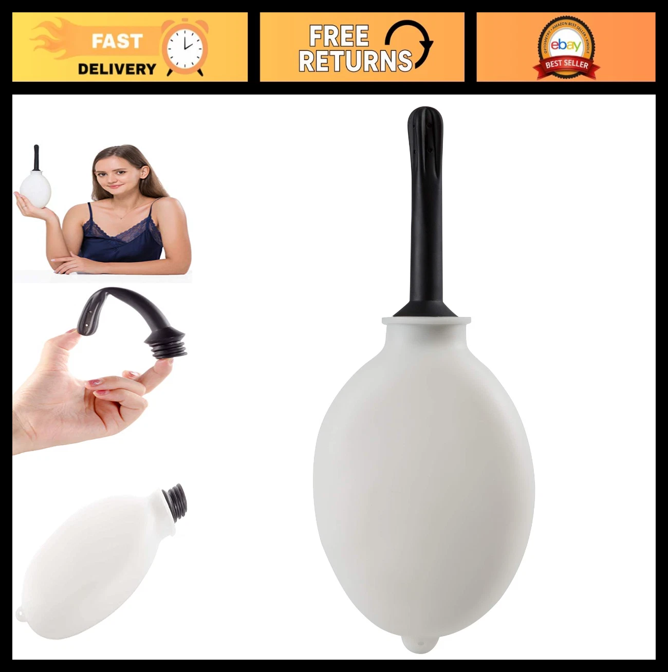 Compact Silicone Douche Bag - Reusable Travel Kit, 11 Fl Oz, Easy Clean & Portab