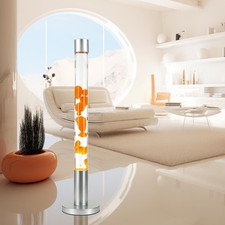 Lavalampe groß Stehleuchte 76 cm Orange Zylinder Magma Stehlampe Retro ALAN