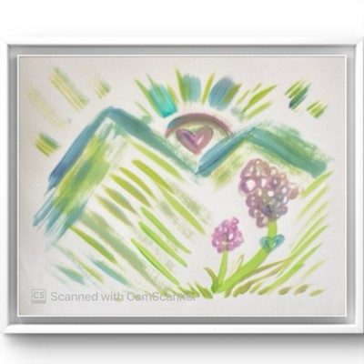 BLESSED#1270  Emotion 11x14 Original Paper Art Modern Expression Abstract