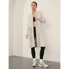 Athleta Designed San Francisco Plus Soft Pranayama Wrap Biege Long Cardigan 3X
