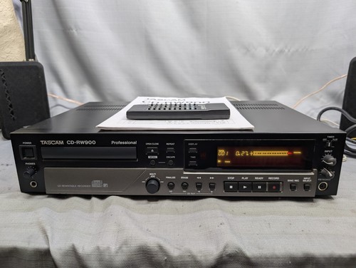 TASCAM CD-RW900 Pro Rewritable Audio CD Recorder Player w/ Remote Manual Tested