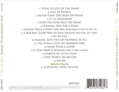BONNIE TYLER - FROM THE HEART: GREATEST HITS NEW CD