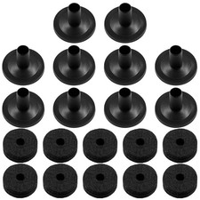 20Pcs Cymbal Felts Drum Accessories, Includes Felt Cymbal Sleeves  Washers, Bla