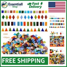 Colorful 1050-Piece Mosaic Tile Set: Diamond, Triangle, Square  Rectangle