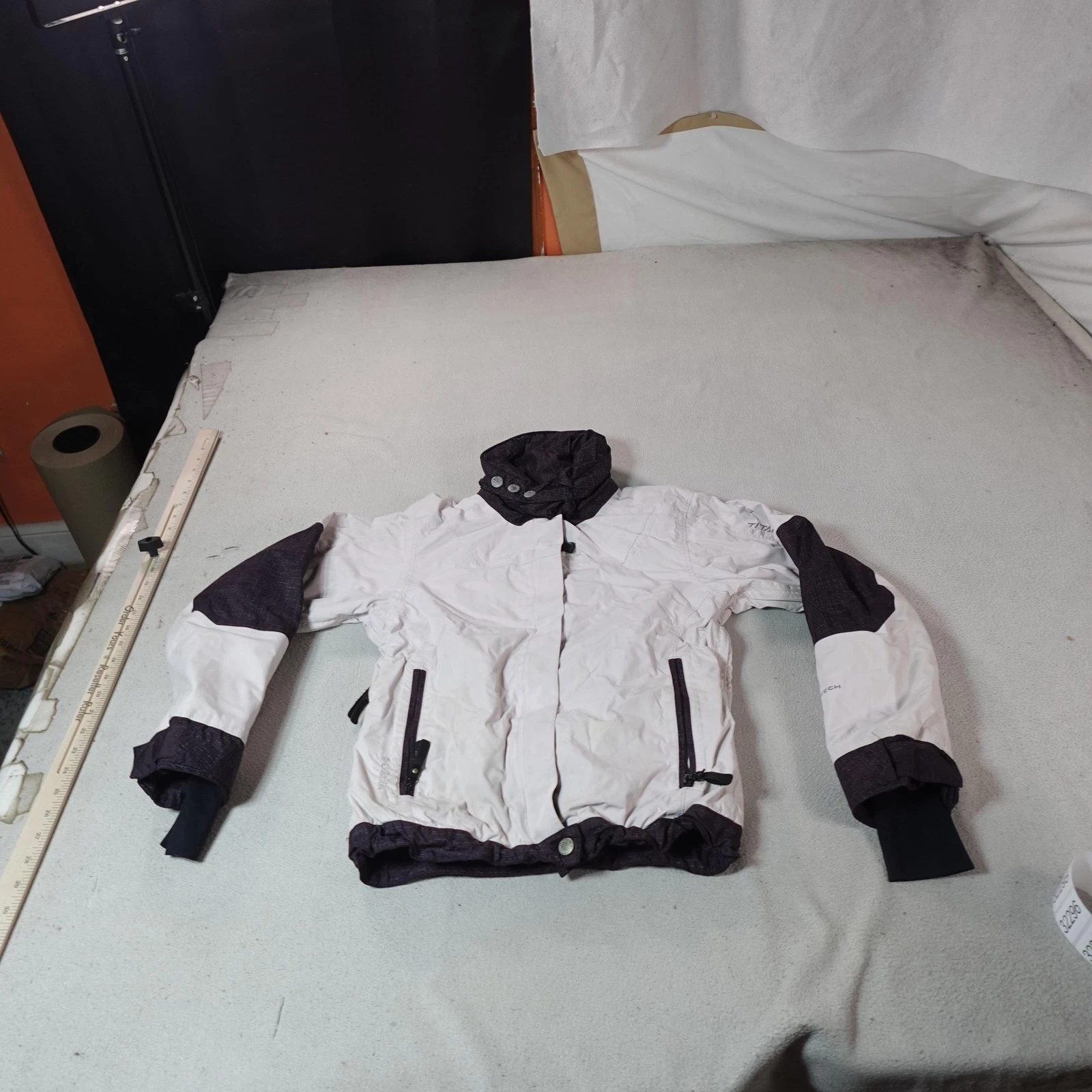 Columbia Titanium Jacket Womens XS White Tech Interchange Ski Snow Coat Winter