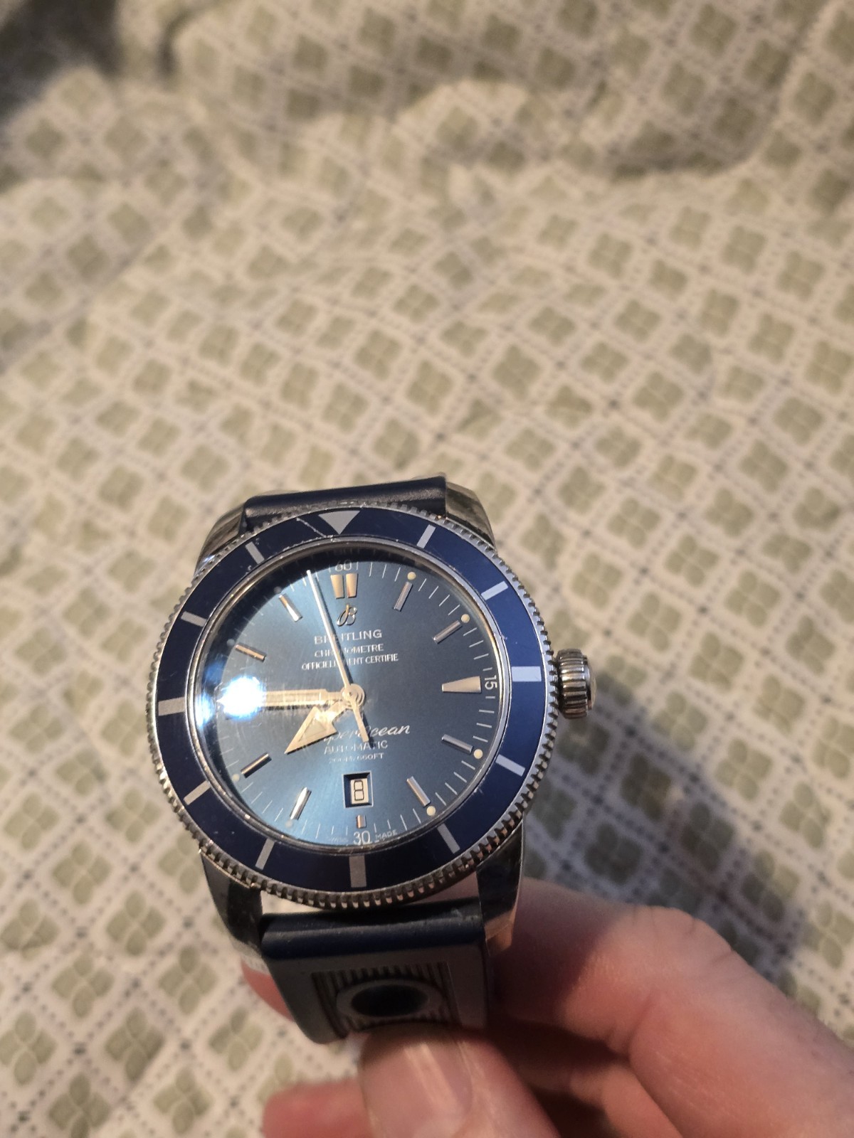 Breitling Superocean Automatic Chronometer Blue D… - image 1