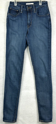Levi s 721 High Rise Skinny Jeans Womens 27 Blue Stretch Denim