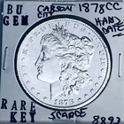 1878 CC BU GEM MORGAN SILVER DOLLAR UNC MS+++ U.S. MINT RARE KEY COIN 8893