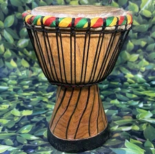 7” Hand Carved African Style Djembe Drum 🪘