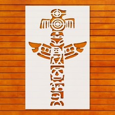 Reusable Stencil Totem Pole Template for Wall Art DIY Crafts - StencilAir