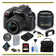 Nikon D3300 DSLR Camera with 18-55mm Lens 1532 Starter Bundle
