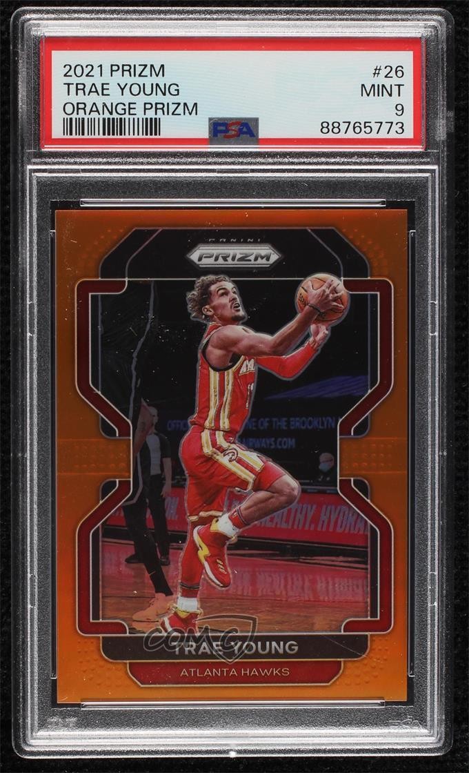 2021-22 Panini Prizm Orange Prizm 41/49 Trae Young #26 hs9