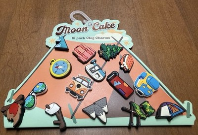 NEW Moon Cake Camping Clog 15 Charms Outdoor Adventure CROC Compatible Summer