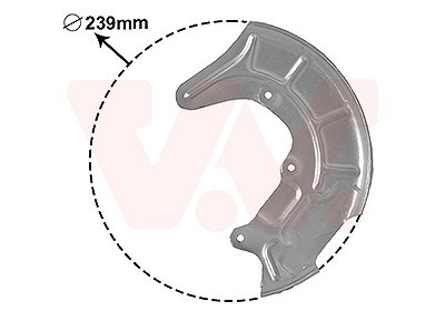VAN Wezel Spritzblech, Bremsscheibe Links, Vorderachse U.A. FüR Audi, VW-image